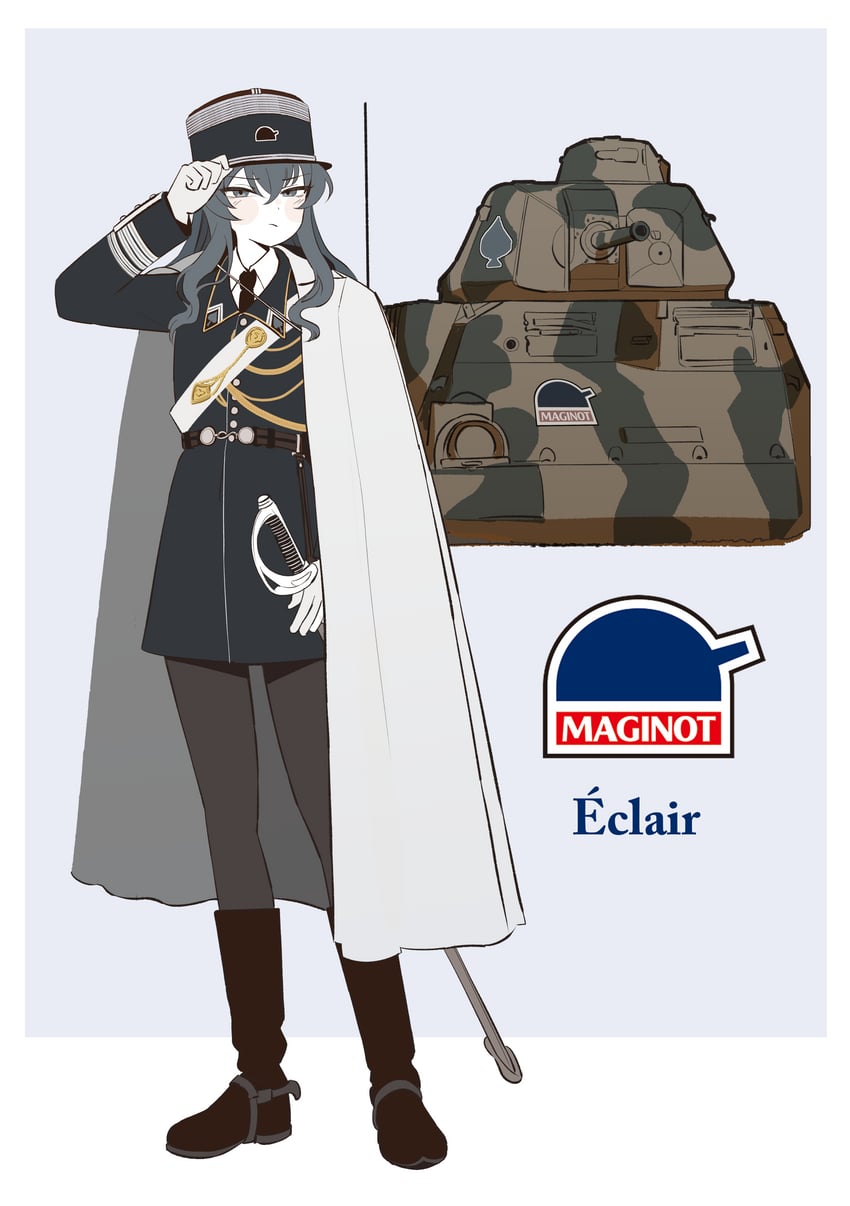 eclair (girls und panzer and 1 more) drawn by gulyas