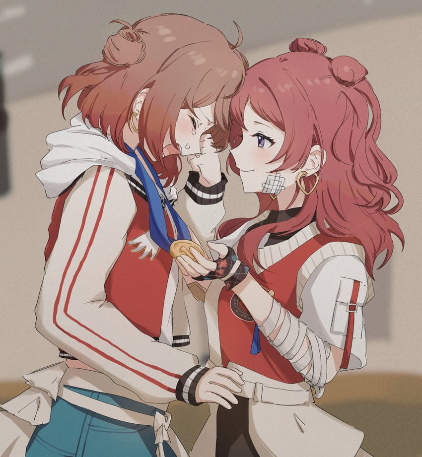 hanami ume and hanami saki (idolmaster and 1 more) drawn by pann_(1202zzzx00)