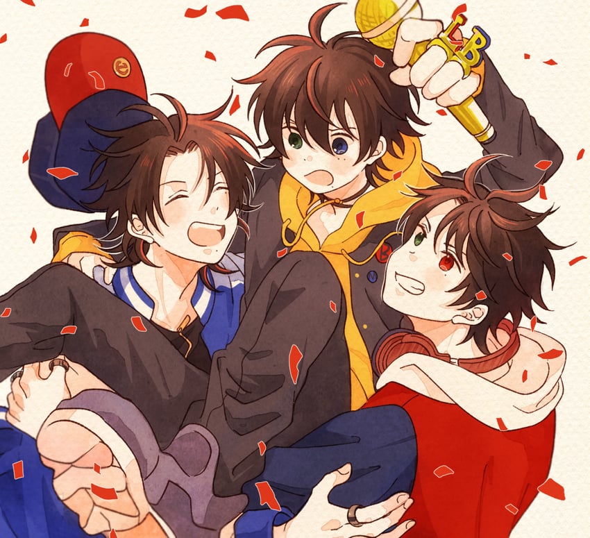 yamada ichiro, yamada saburo, and yamada jiro (hypnosis mic) drawn by pnz_pyon