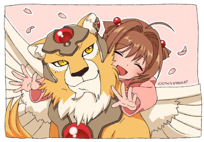 kinomoto sakura, kero, and kerberos (cardcaptor sakura) drawn by gipsyroad