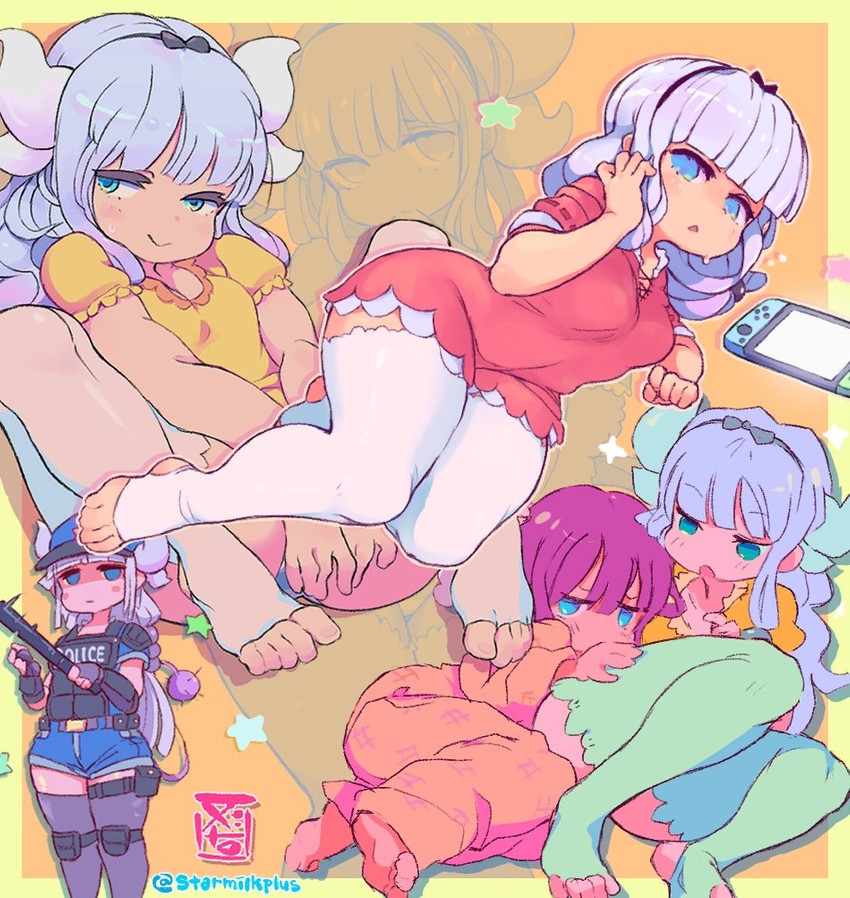 kanna kamui and magatsuchi shouta (kobayashi-san chi no maidragon) drawn by starmilk