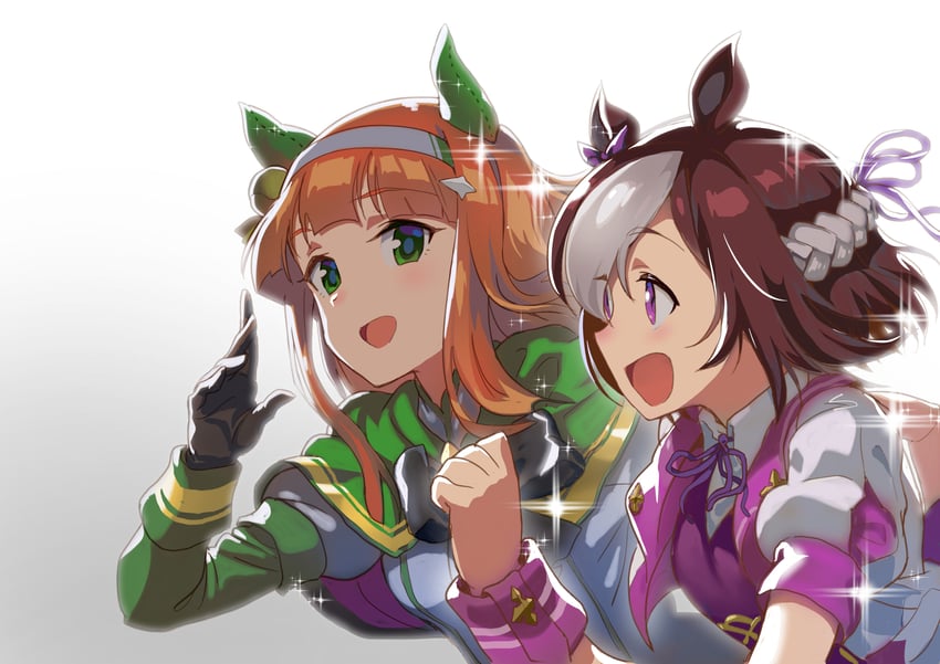 silence suzuka and special week (umamusume) drawn by andou_shuki