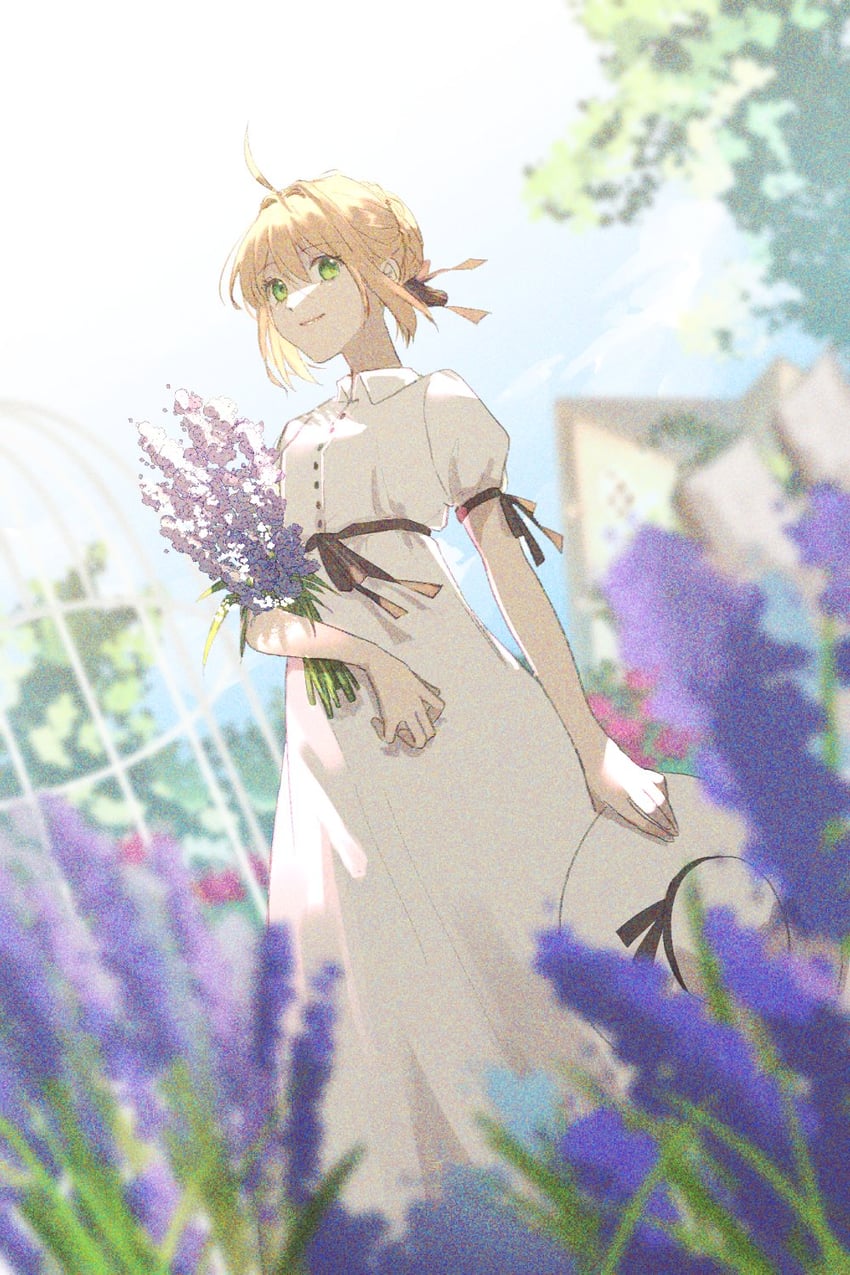 artoria pendragon and saber (fate and 1 more) drawn by roku_(ntbr_fate)