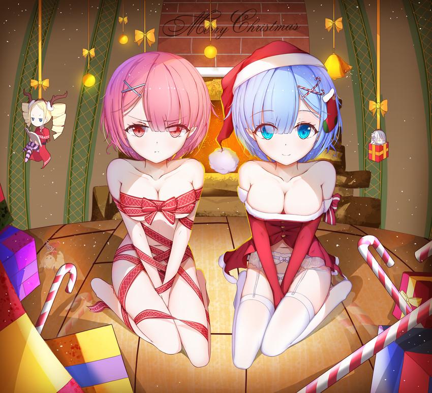 rem, emilia, ram, and beatrice (re:zero kara hajimeru isekai seikatsu) drawn by asa_ni_haru