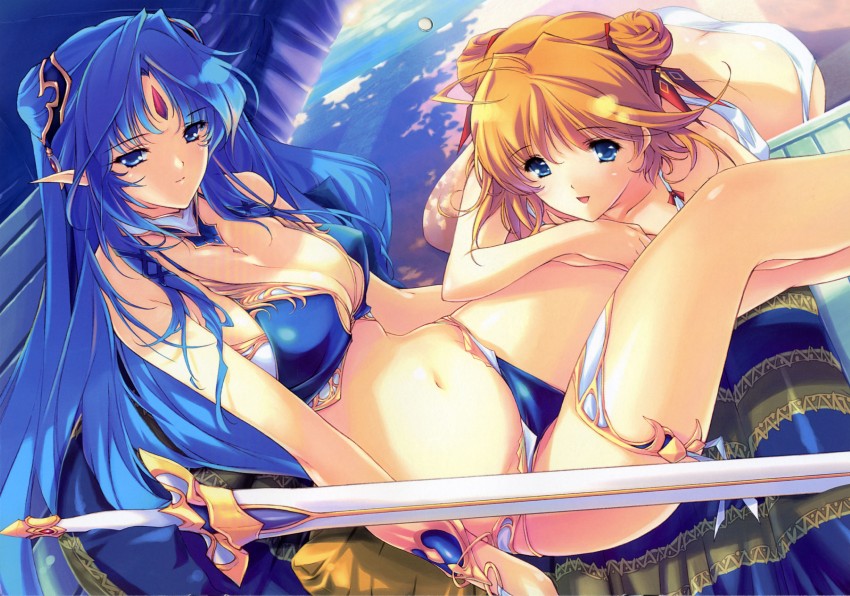 remedia kalar and hazumi flamel (toushin toshi and 1 more) drawn by min-naraken