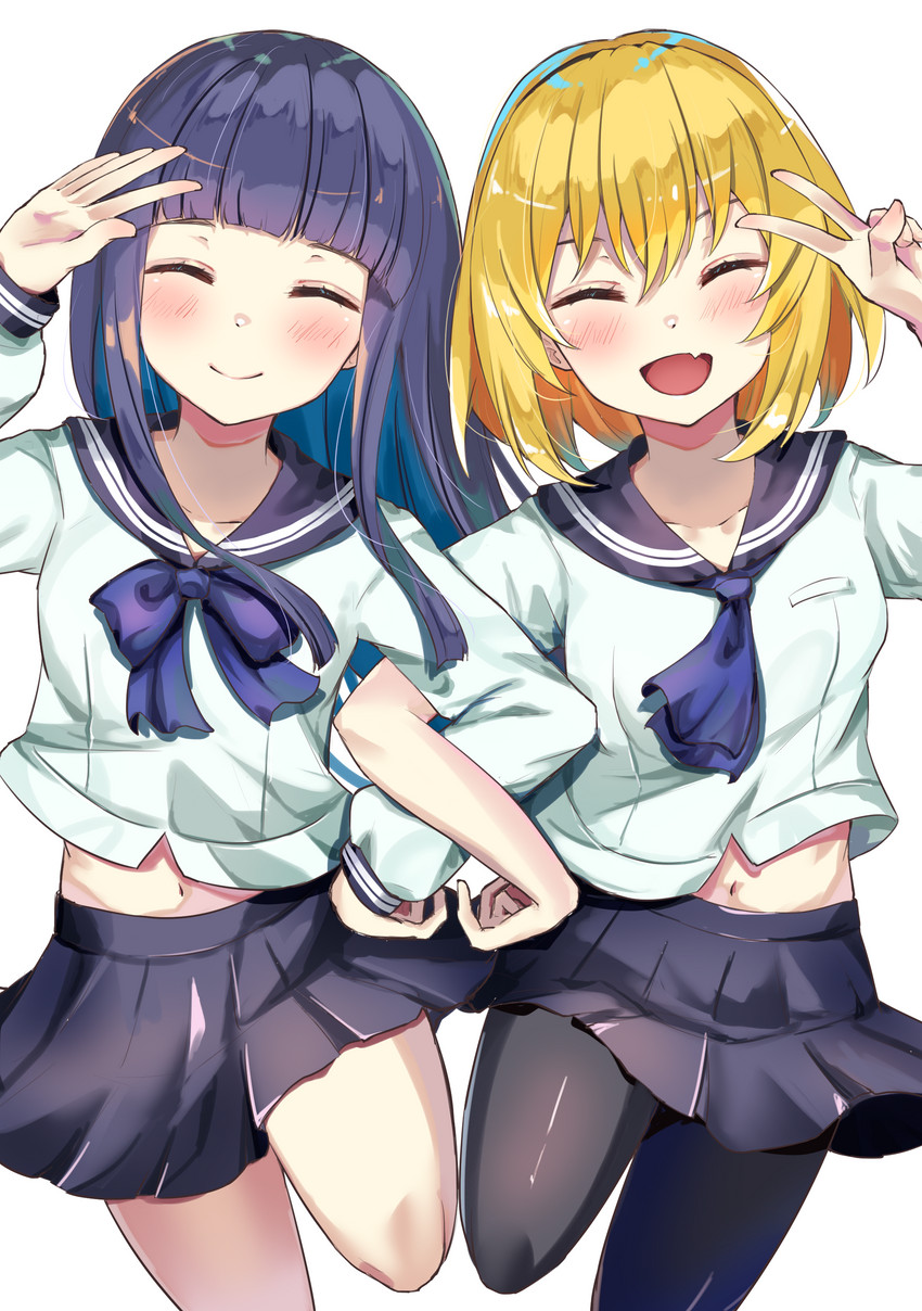 furude rika and houjou satoko (higurashi no naku koro ni and 1 more) drawn by yuunamida_uyu