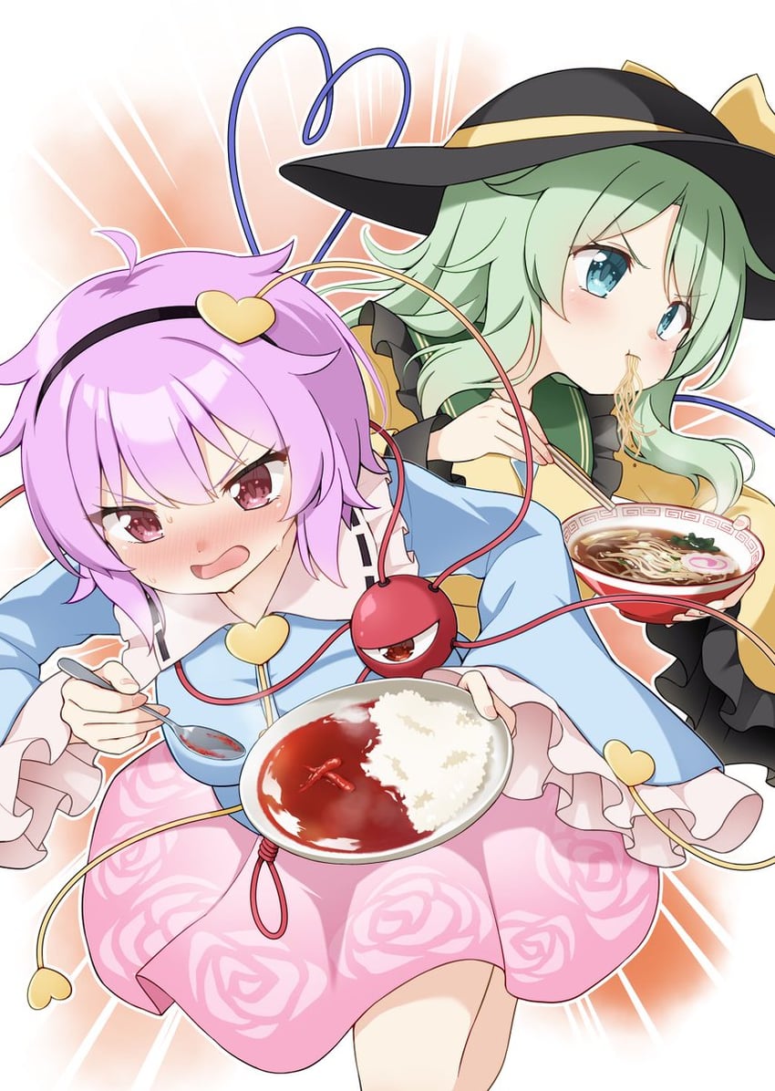 komeiji koishi and komeiji satori (touhou) drawn by suwa_yasai