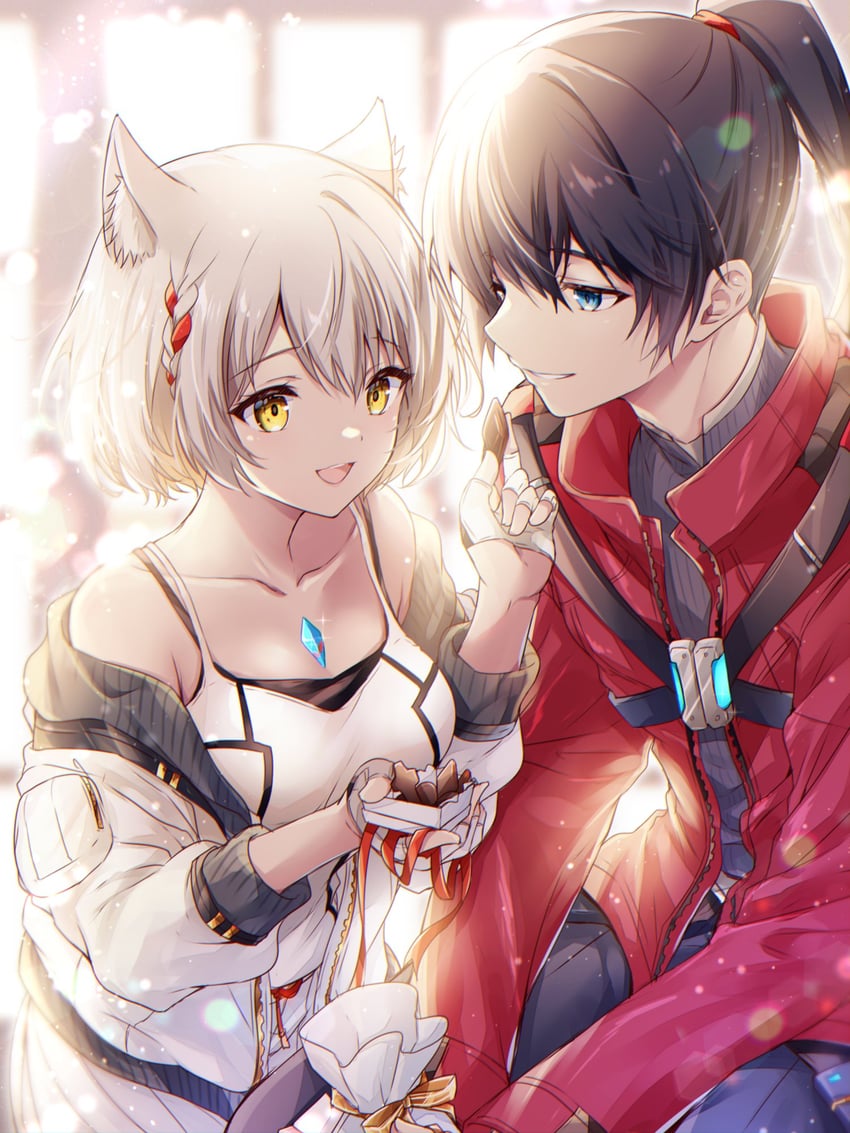 mio and noah (xenoblade chronicles and 1 more) drawn by ui_frara