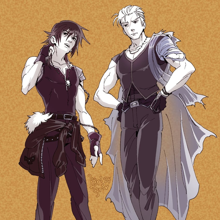 squall leonhart and seifer almasy (final fantasy and 1 more) drawn by bri_(brigriv)