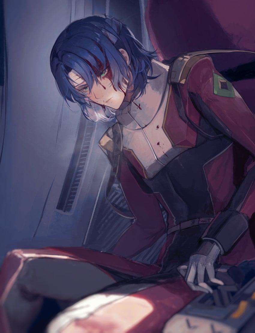 athrun zala (gundam and 3 more) drawn by bai_rui
