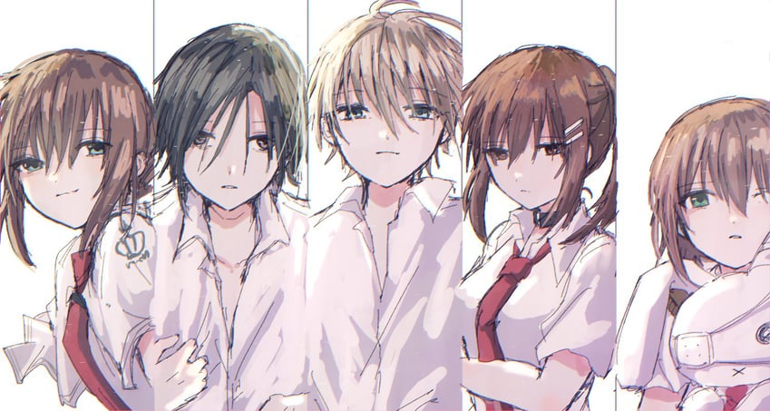 tachibana kimika, minakami yuki, mamiya takuji, mamiya hasaki, and yuuki tomosane (subarashiki hibi) drawn by retugo_asa