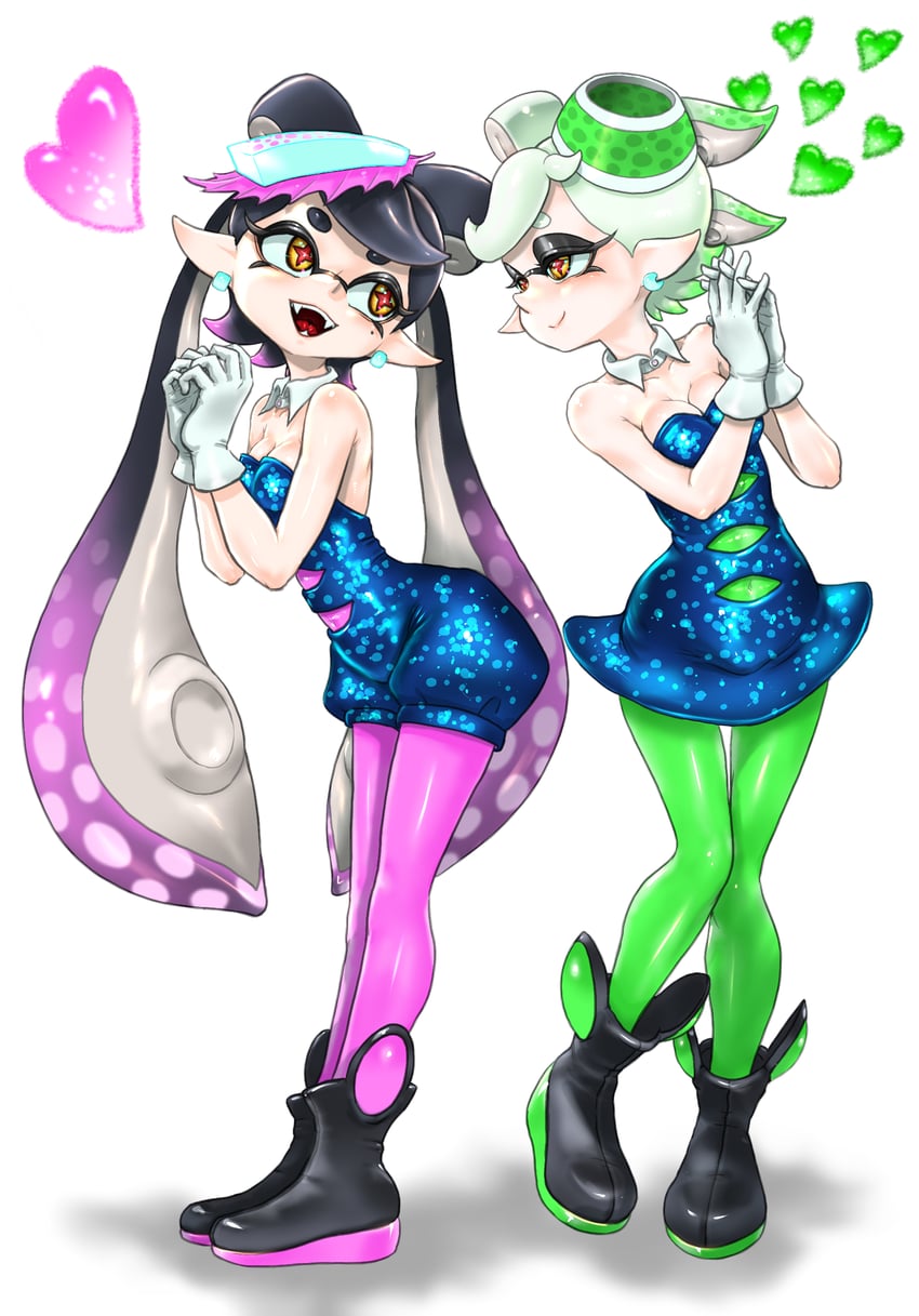 callie and marie (splatoon and 1 more) drawn by koharu2.5