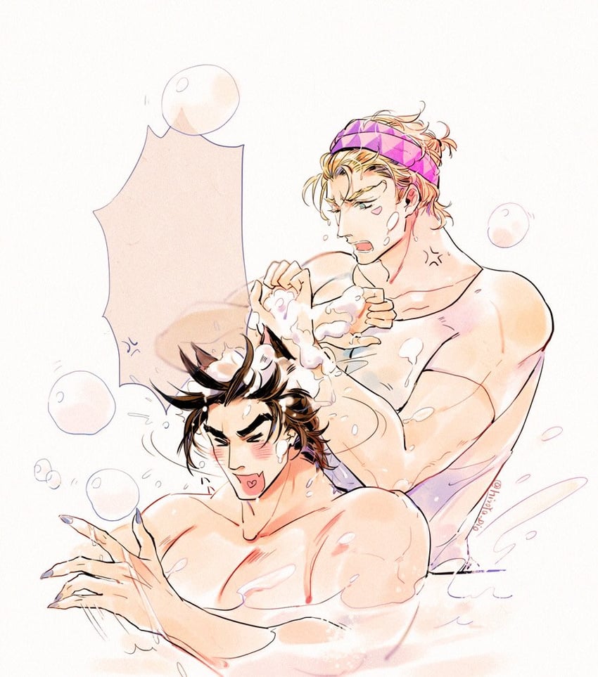joseph joestar and caesar anthonio zeppeli (jojo no kimyou na bouken and 1 more) drawn by hatoyama_itsuru