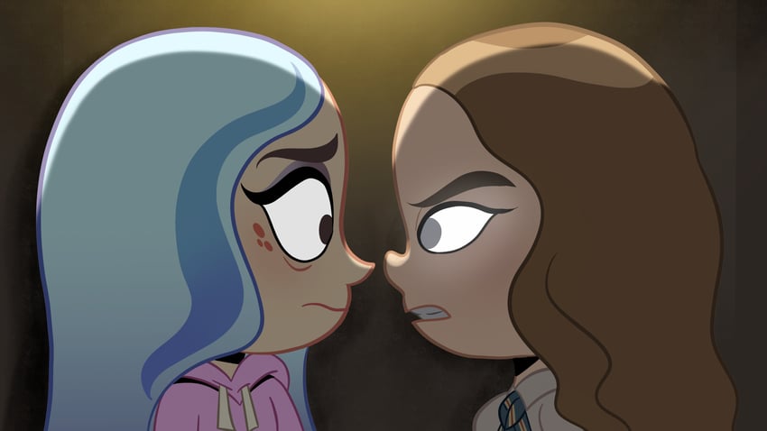 andrea davenport and m3gan (the ghost and molly mcgee and 1 more) drawn by joseartcentenoofficial
