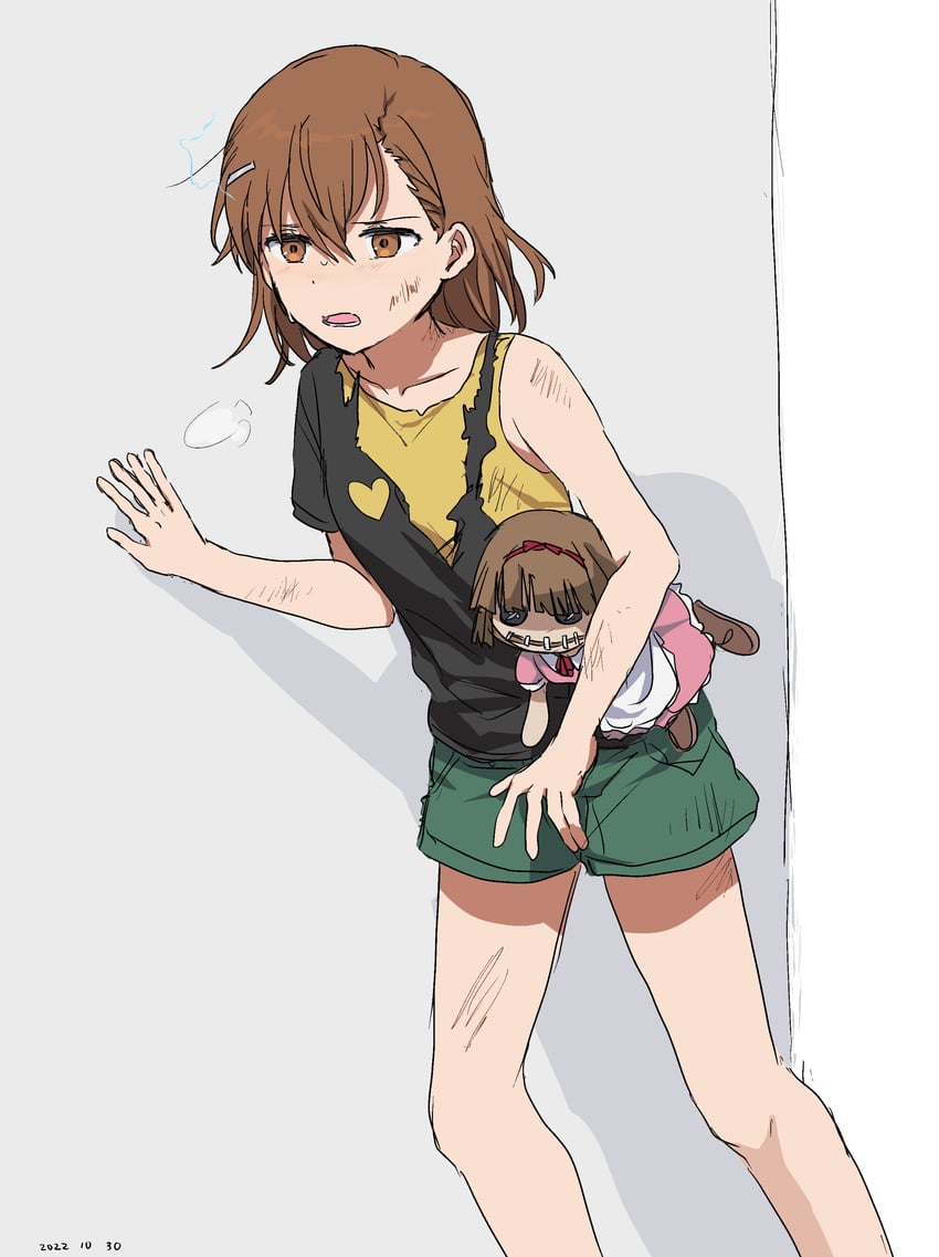 misaka mikoto (toaru majutsu no index and 2 more) drawn by takatisakana