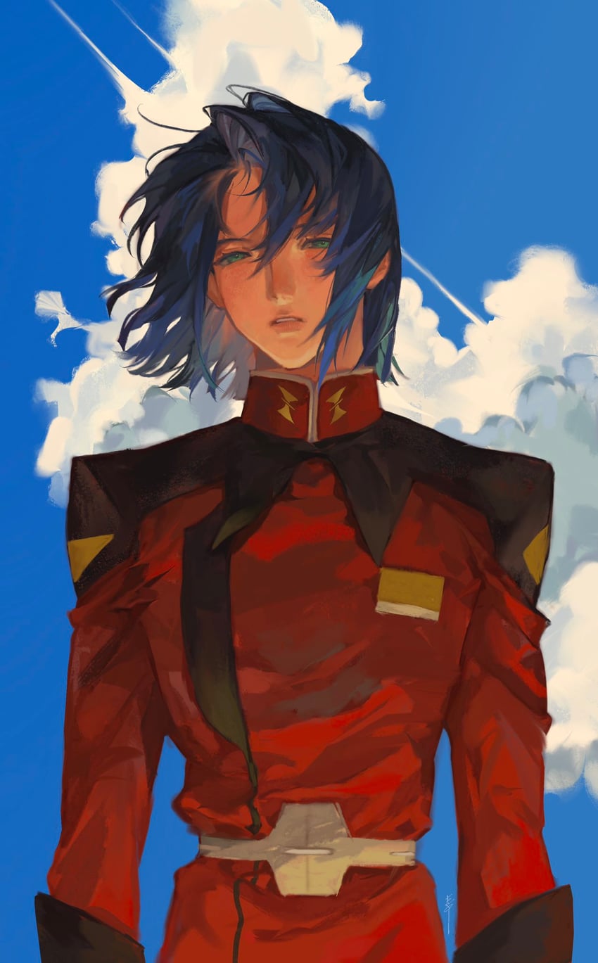athrun zala (gundam and 2 more) drawn by enxy