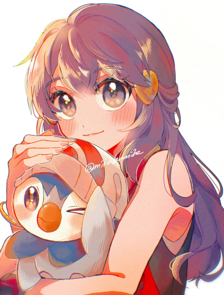 dawn and piplup (pokemon and 1 more) drawn by mikakami1e