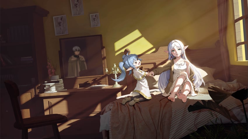 frieren and himmel (original and 1 more) drawn by wentj