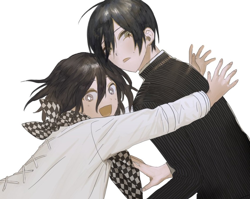 oma kokichi and saihara shuichi (danganronpa and 1 more) drawn by mabelmine