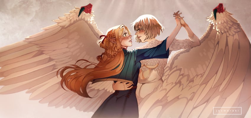 marcille donato and falin touden (dungeon meshi) drawn by jesmeraki