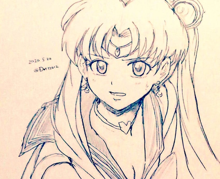 tsukino usagi and sailor moon (bishoujo senshi sailor moon and 1 more) drawn by d-m_(dii_emu)