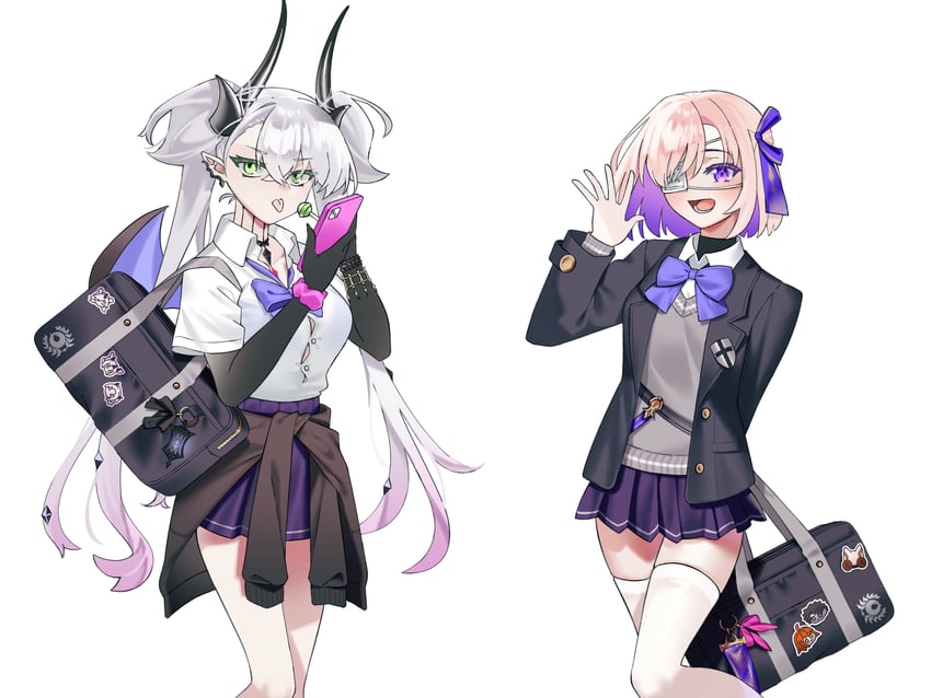mash kyrielight and lilith (fate and 1 more) drawn by xunicandy