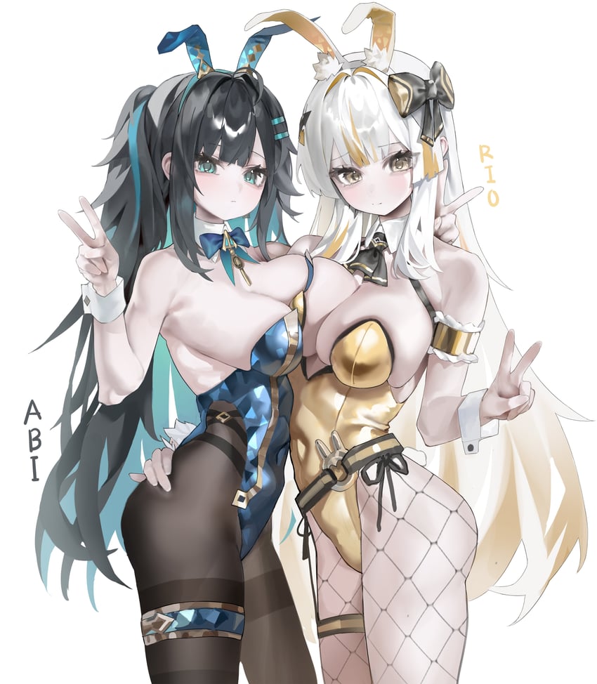 minami rio and abigail (black survival and 1 more) drawn by yonchan