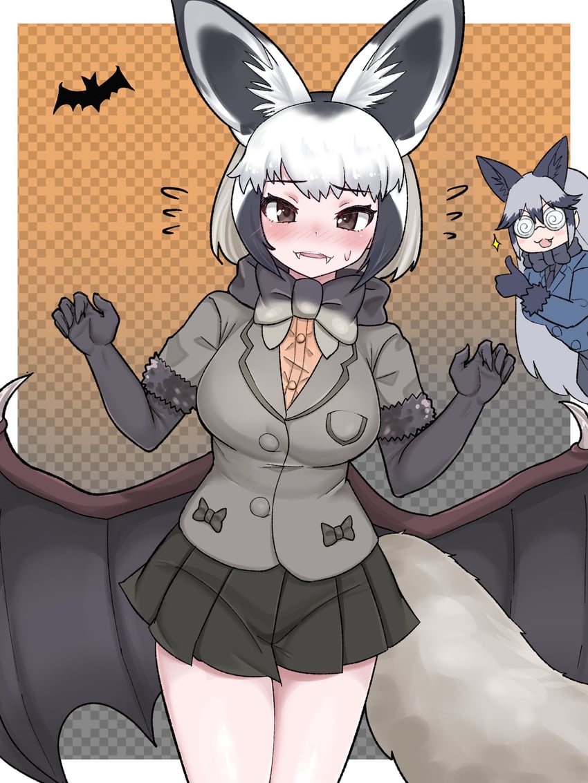 silver fox and bat-eared fox (kemono friends) drawn by aramaru