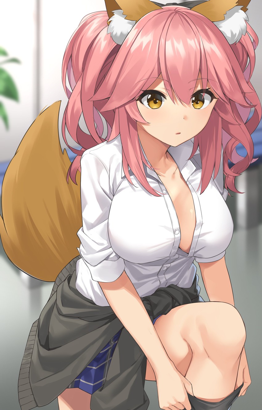 tamamo and tamamo no mae (fate and 2 more) drawn by suiroh_(shideoukami)