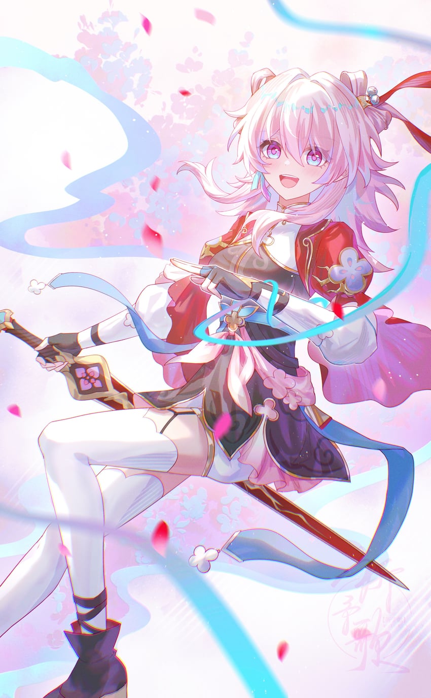 march 7th (honkai and 1 more) drawn by aqinorz