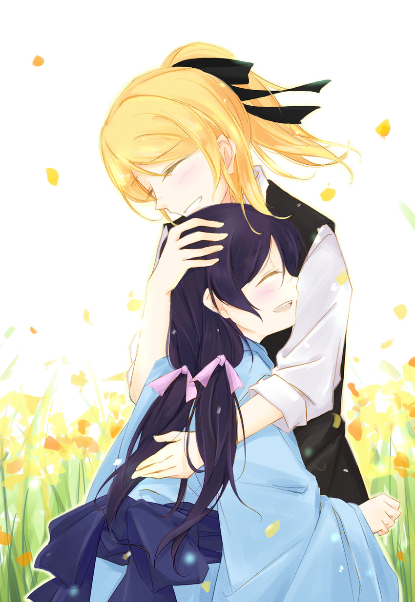 tojo nozomi and ayase eli (love live! and 1 more) drawn by faech