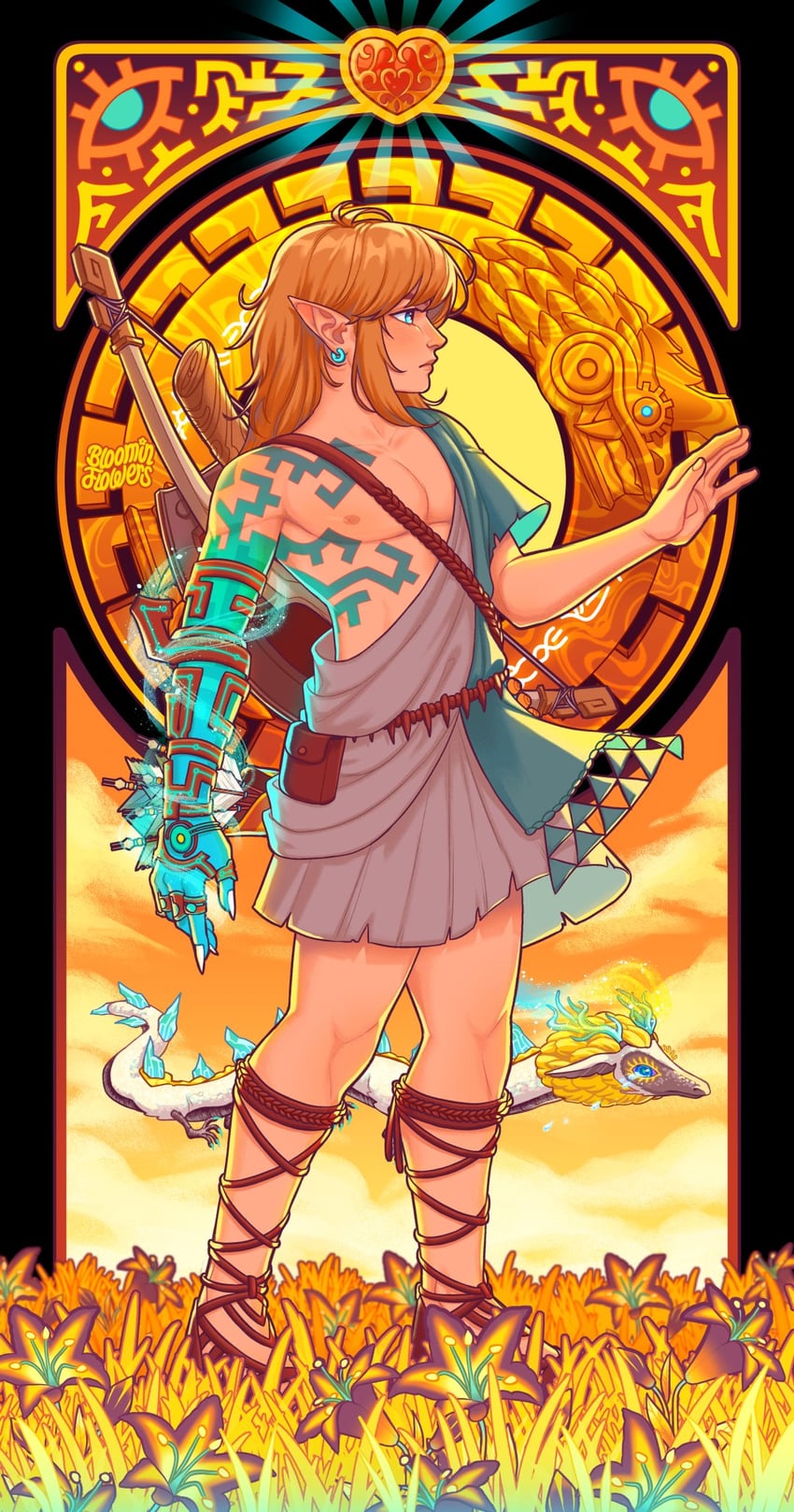 link (the legend of zelda and 1 more) drawn by bloominflowers