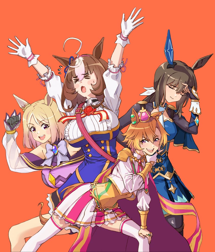 admire vega, t.m. opera o, meisho doto, and narita top road (umamusume) drawn by sein_sin