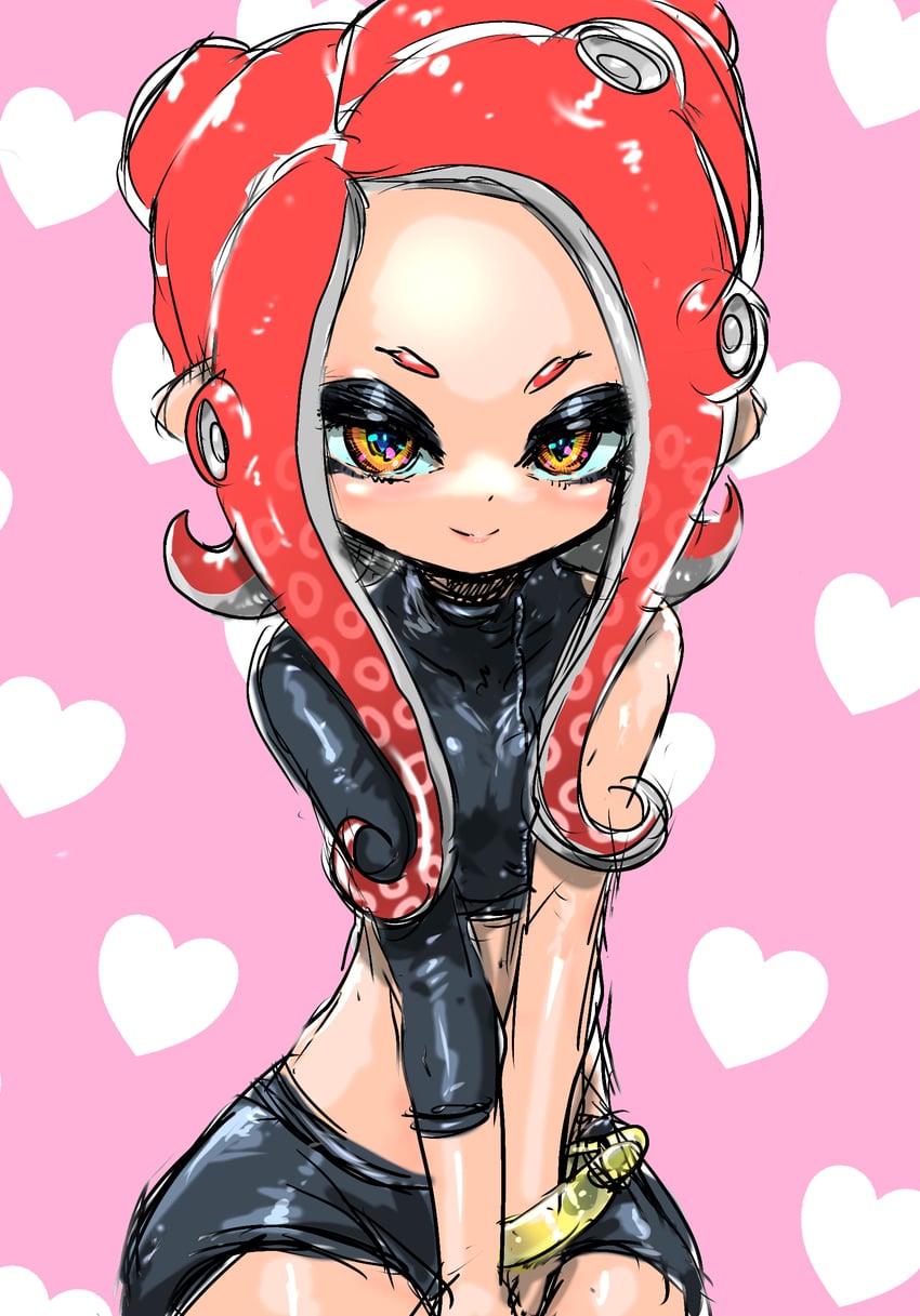 octoling player character, octoling girl, and agent 8 (splatoon and 2 more) drawn by koharu2.5