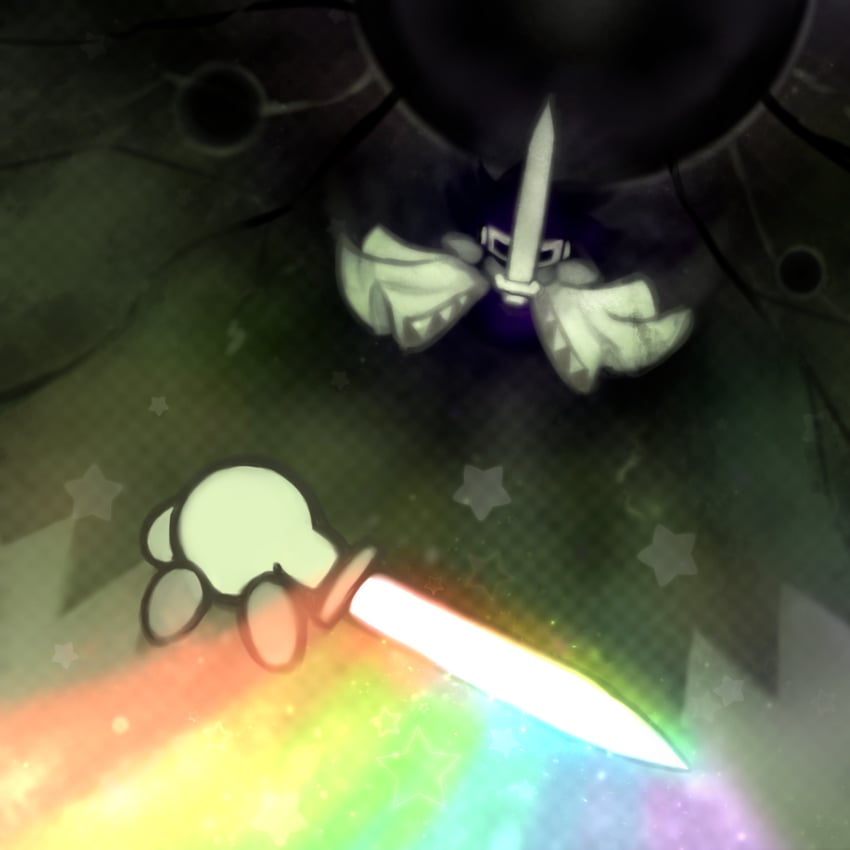 kirby, dark matter, and dark matter blade (kirby and 1 more) drawn by suta_(clusta)
