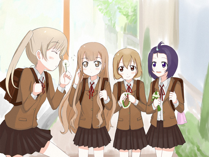 oomuro hanako, takasaki misaki, ogawa kokoro, and souma mirai (yuruyuri and 1 more) drawn by nekopan_(neko-blr)