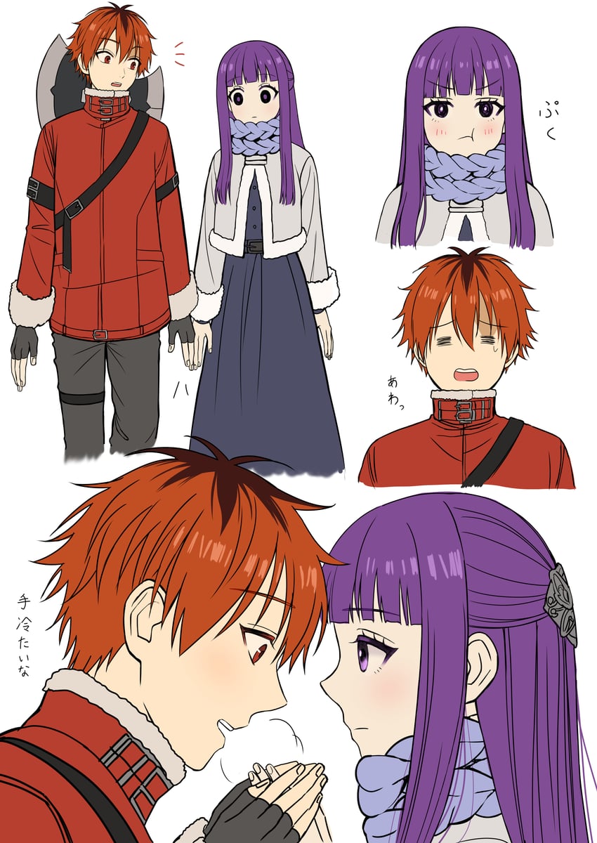 fern and stark (sousou no frieren) drawn by anko_kinako