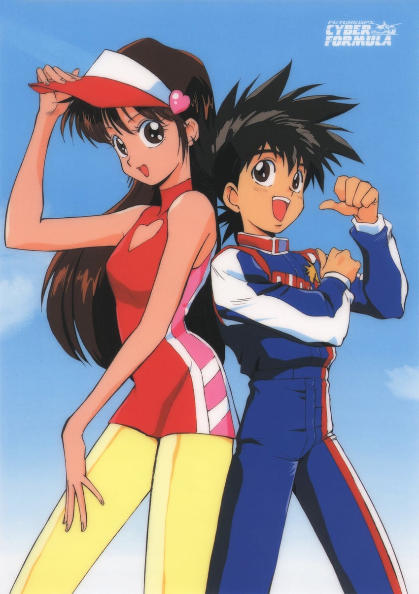 sugou asuka and kazami hayato (future gpx cyber formula)