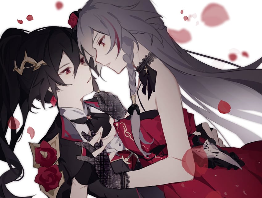 fu hua and herrscher of sentience (honkai and 1 more) drawn by haruka_(rsyaooooo)