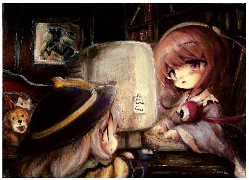 komeiji koishi and komeiji satori (touhou and 1 more) drawn by kouba