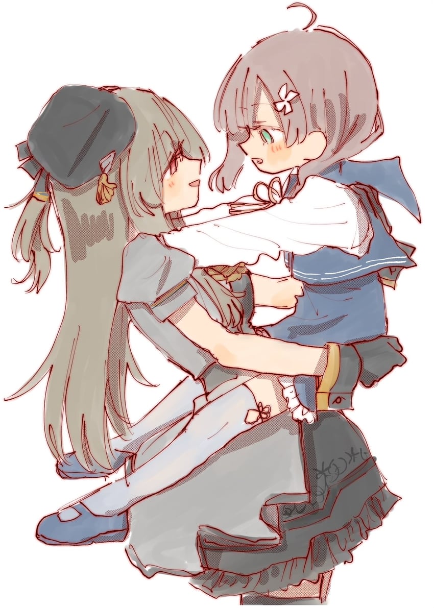 kuo shenlin and wang yujia (assault lily) drawn by rui_rui_rui0122