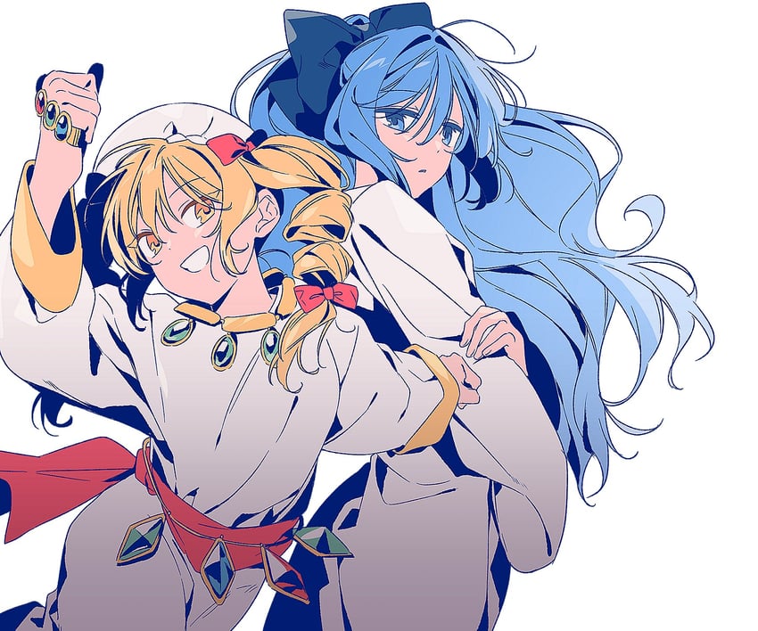 yorigami shion and yorigami jo'on (touhou and 1 more) drawn by rog_33