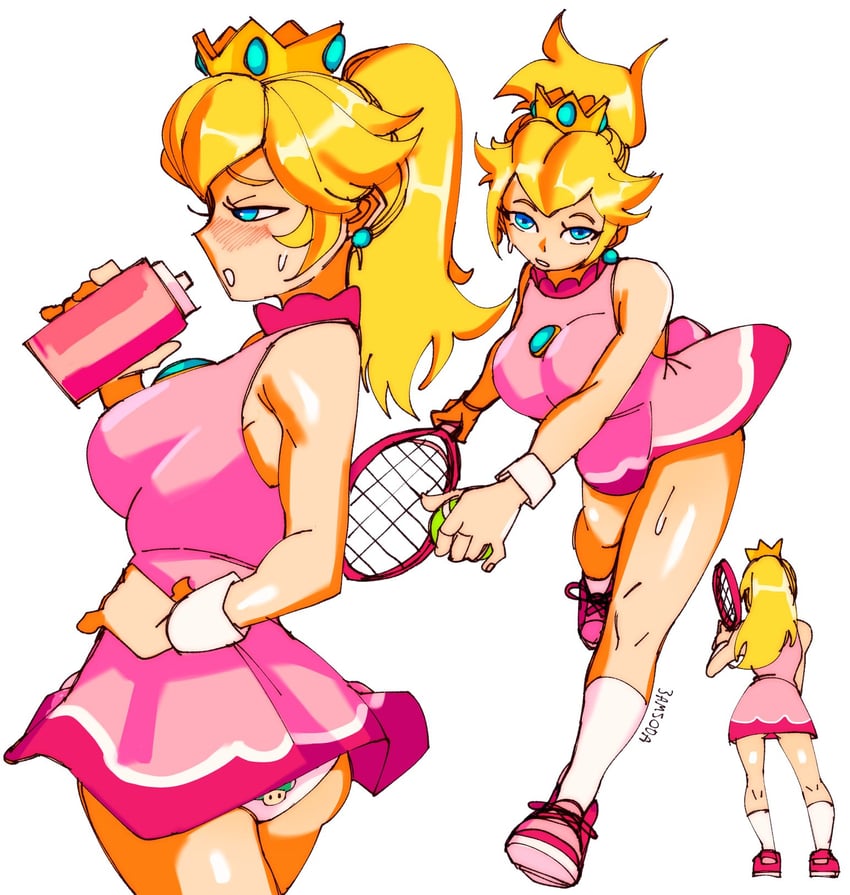 princess peach (mario and 1 more) drawn by 3amsoda
