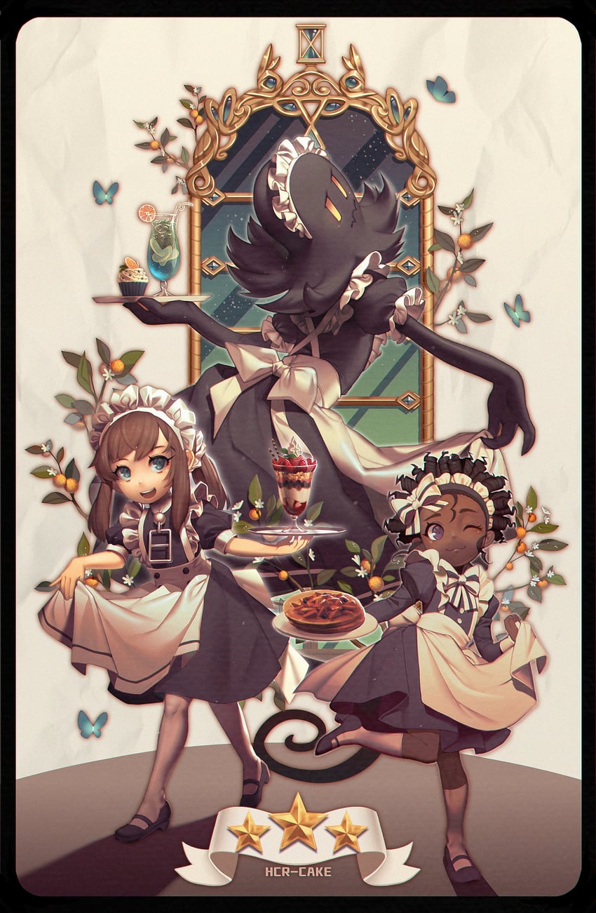 hat kid, bow kid, and snatcher (a hat in time) drawn by cakehcr