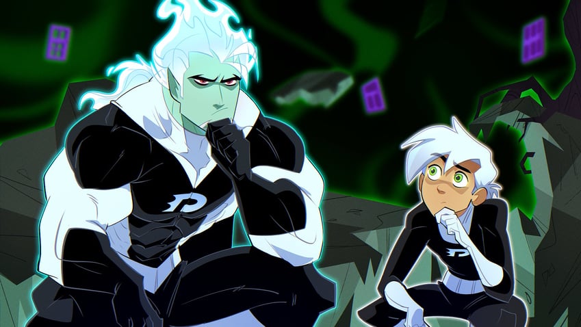 danny fenton, danny phantom, and dark danny (marvel and 4 more) drawn by krossan