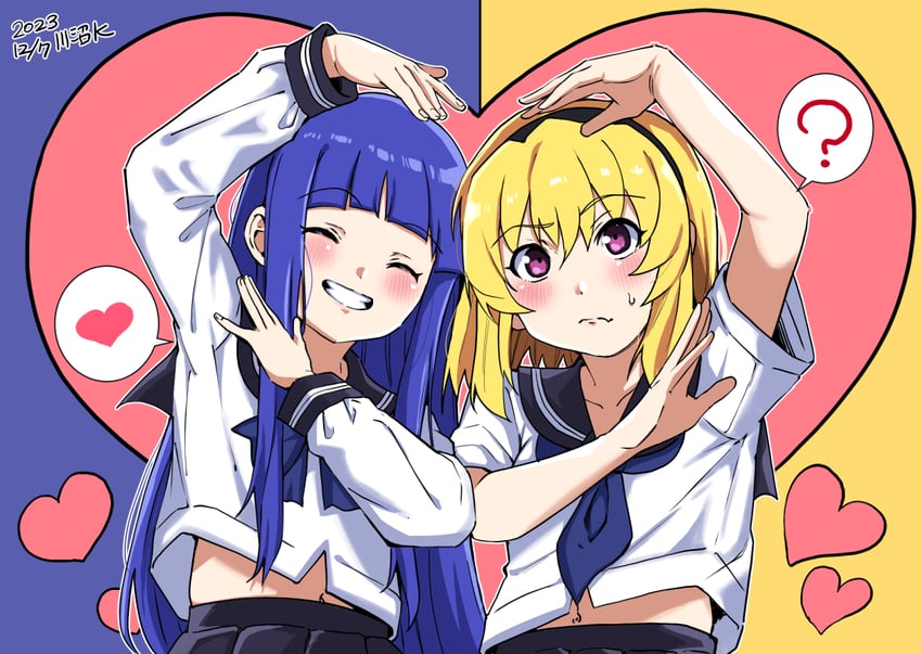 furude rika and houjou satoko (higurashi no naku koro ni and 1 more) drawn by onuma_kuma