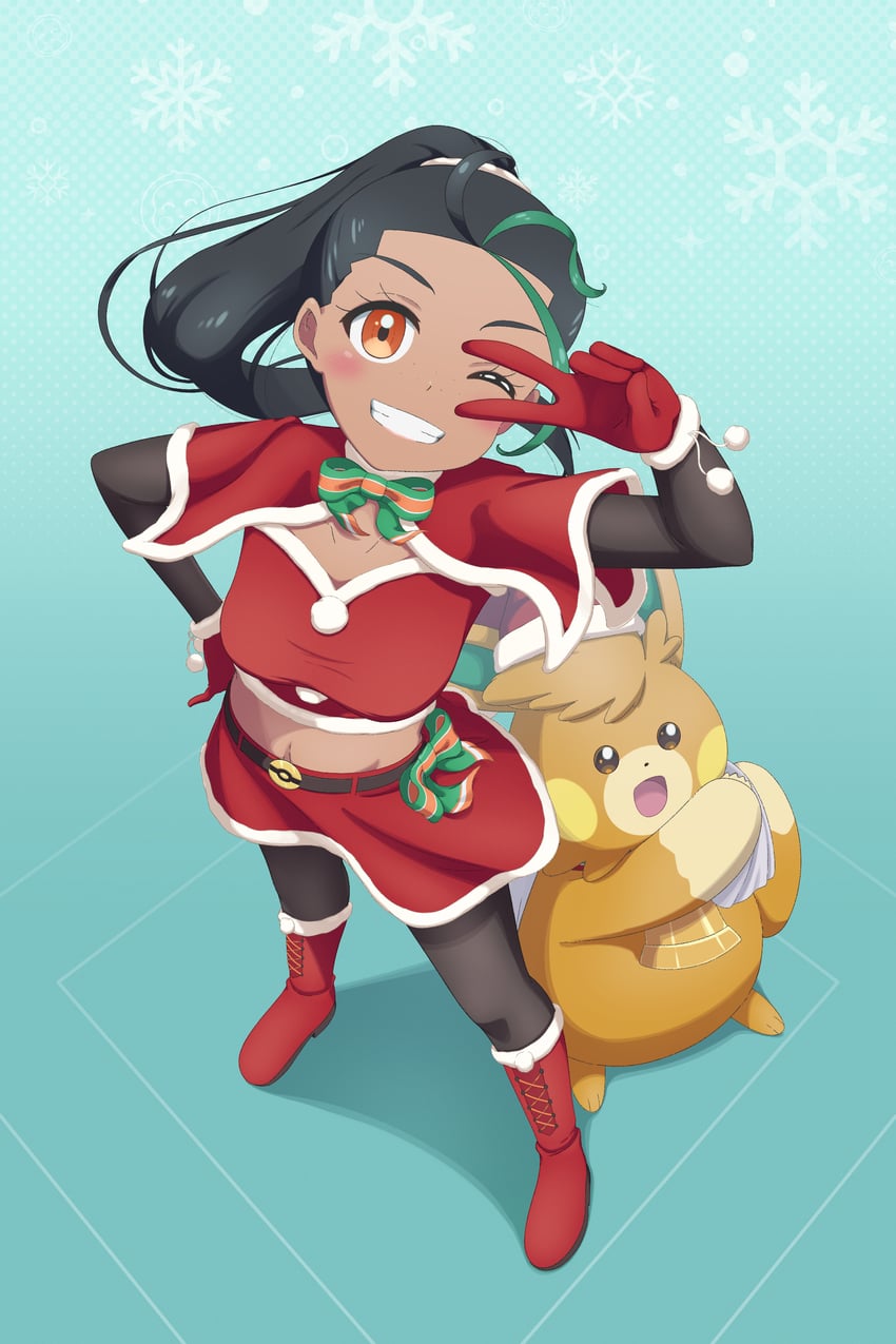 nemona and pawmot (pokemon and 1 more) drawn by scarletsky