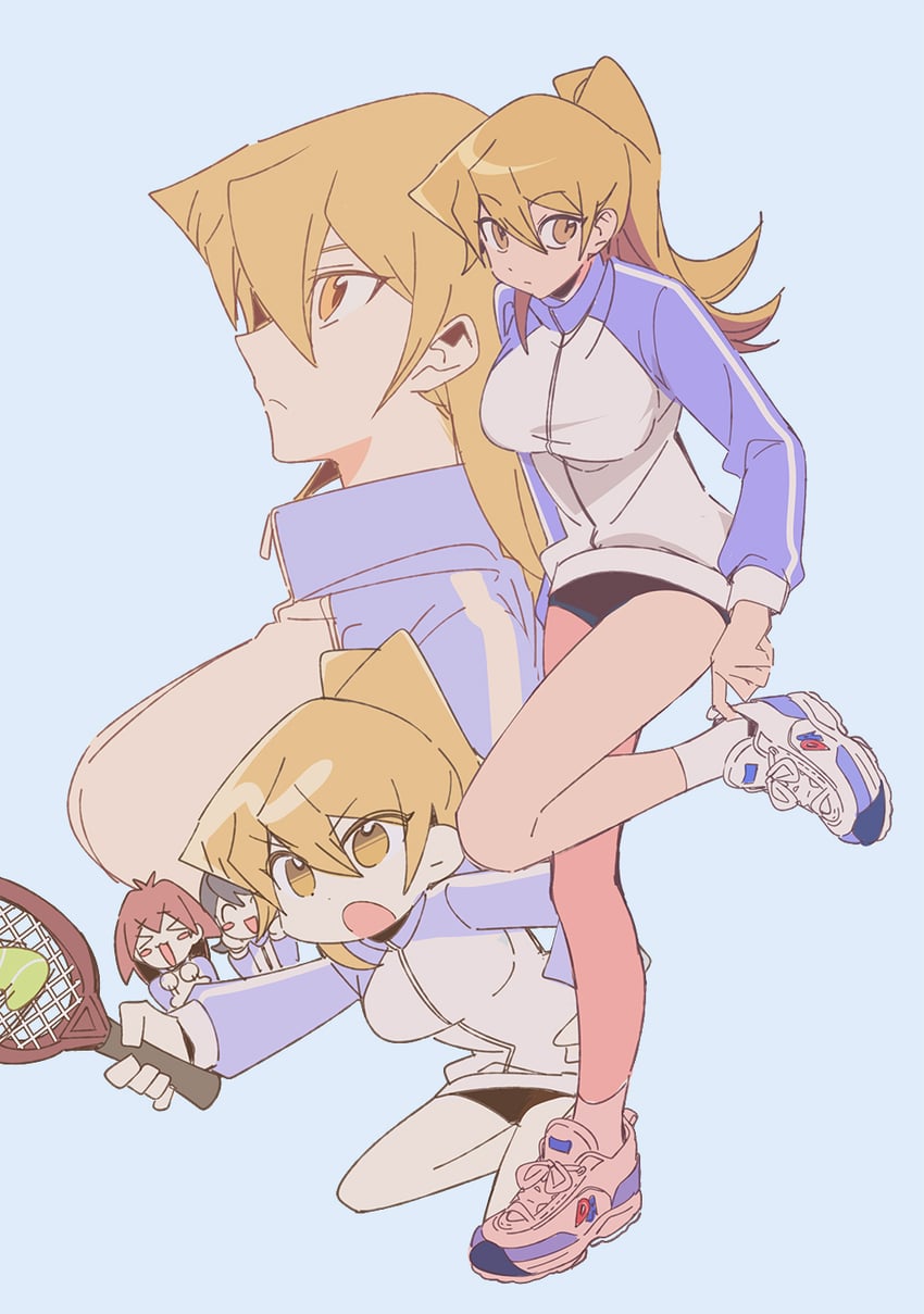 tenjouin asuka, makurada junko, and hamaguchi momoe (yu-gi-oh! and 1 more) drawn by 3_ma_me