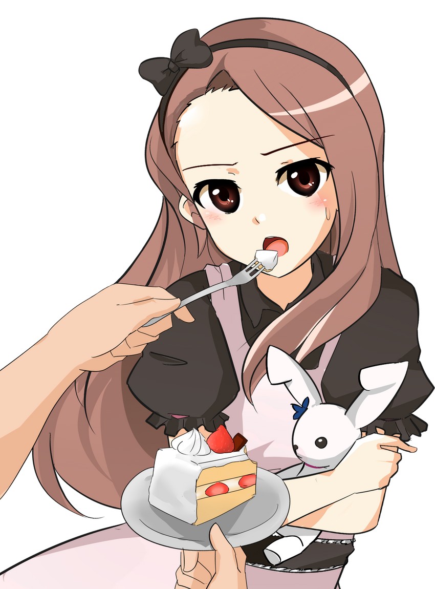 minase iori and usa-chan (idolmaster) drawn by mobu_(nonoichi)