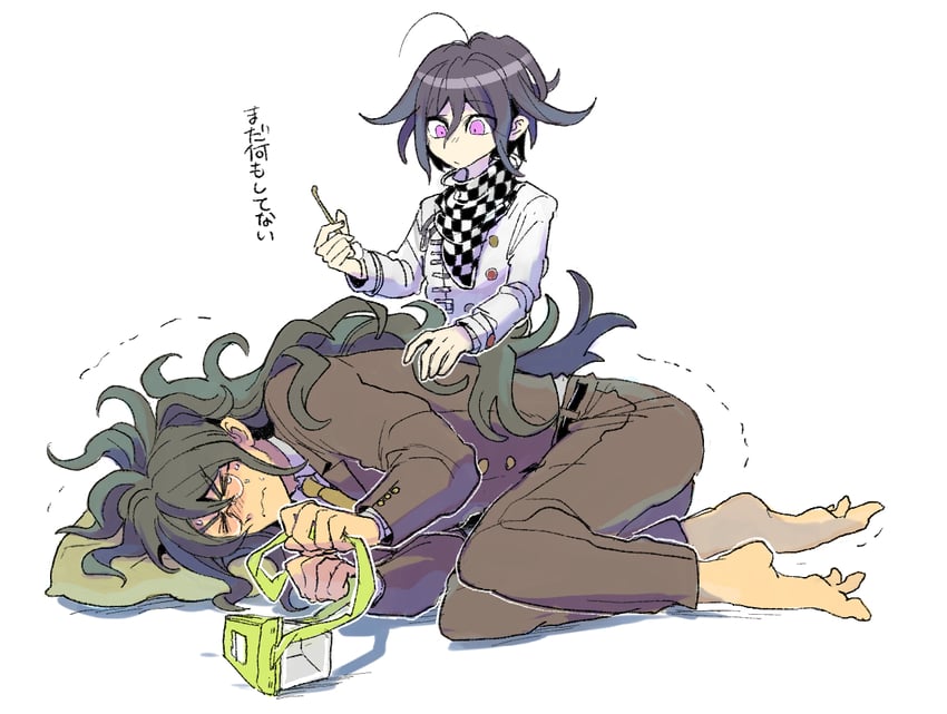 oma kokichi and gokuhara gonta (danganronpa and 1 more) drawn by kumakoro_(tetsupag)